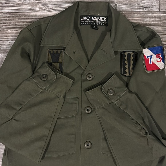 JAC VANEK army jacket I HATE EVERYONE size small - Picture 13 of 14
